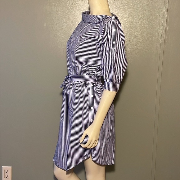SJ style USA, stripped, Midi dress. Size M - Picture 4 of 10